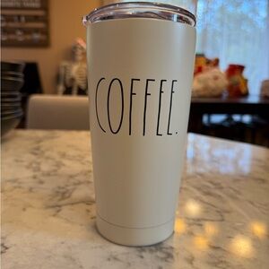 Rae Dunn Cream Tumbler with Lid